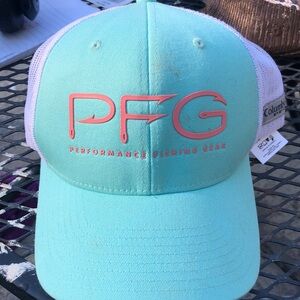 Columbia PFG Hat Women's Mint Green White Mesh Cap